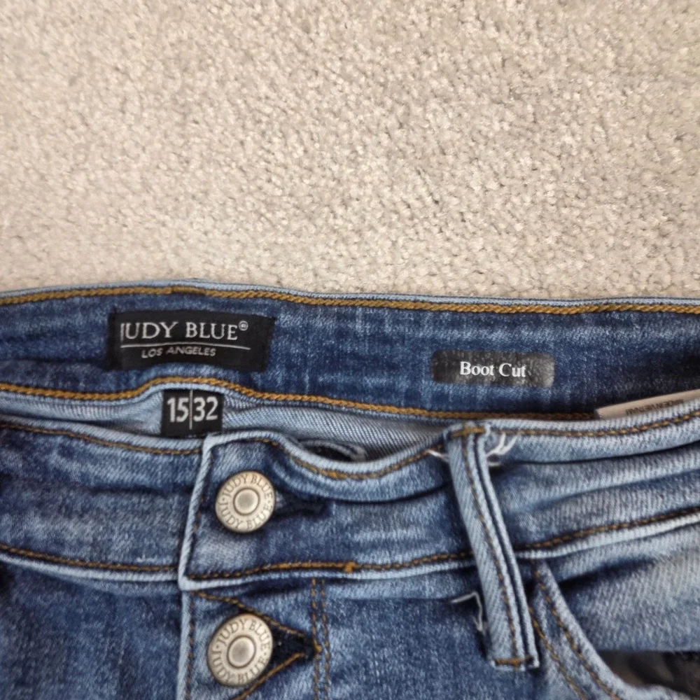Judy Blue High Waist Button Fly Bootcut Jeans Medium Wash Size 15/32